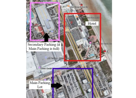 Daytona Hilton Parking Map